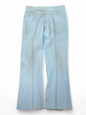 Vintage 70s Blue Flared Bell Bottom Trousers